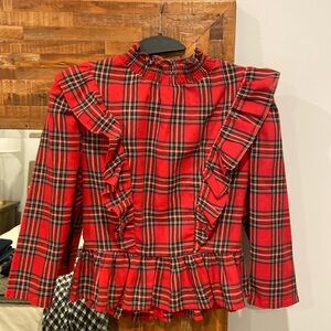 Tartan plaid top for holidays